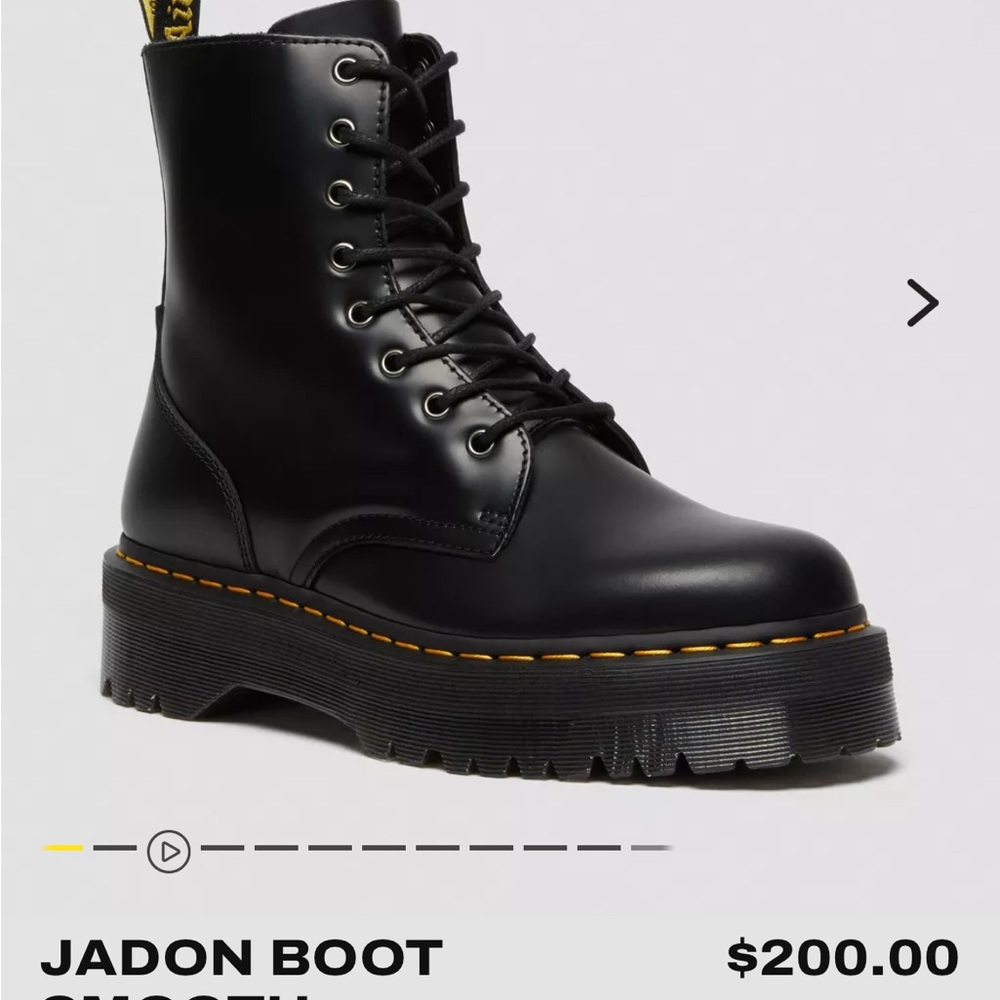 Dr. Martens Black Lace Up Boots with Smooth Leather
